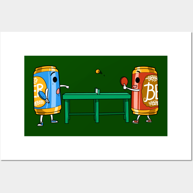 Beer Pong | Table Tennis, Beer Cans & Alcohol Wall Art by OliRosenberg